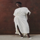 Draped Cape High-Low Maxi Dress image number 0