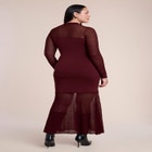 Sheer Panel Sweater Maxi Dress image number 2