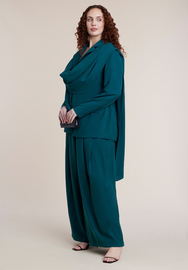 Draped Scarf Blazer image number 4