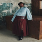 Maxi Pleated Skirt With Buckle image number 0