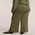 Tipping Detail Side Slit Sweater Pant image number 2