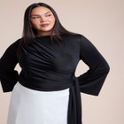 Draped Tie-Waist Top image number 0