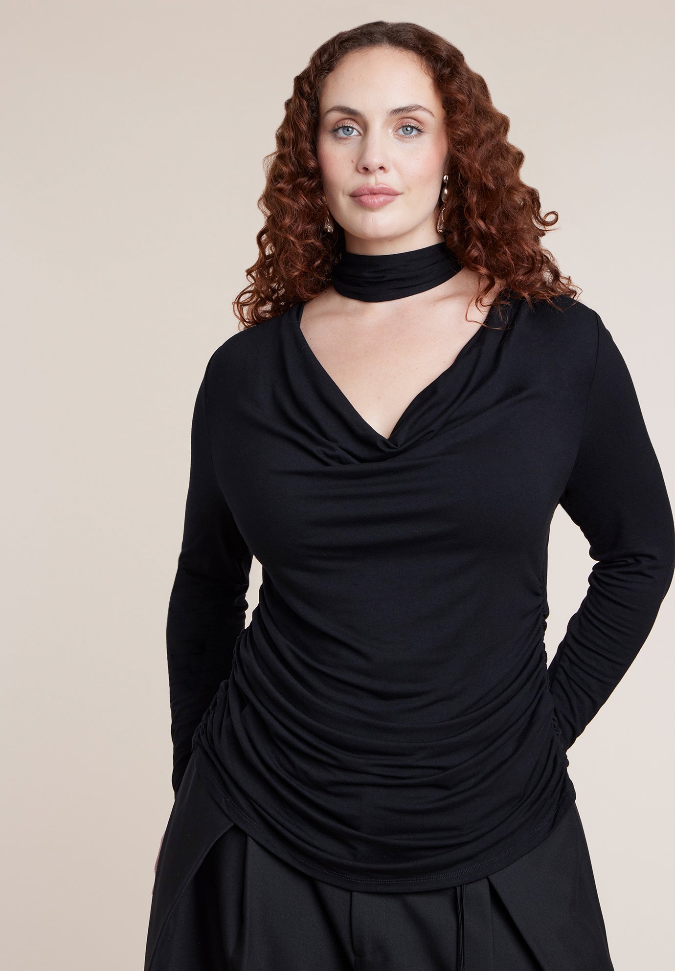 Cowl Neck Scarf Top