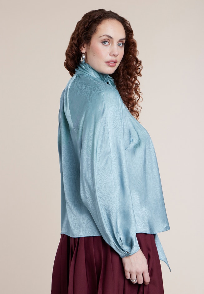 Jacquard Scarf Blouse image number 2