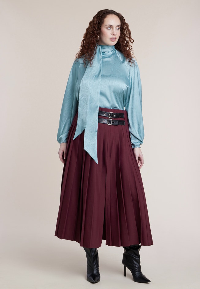 Jacquard Scarf Blouse image number 3