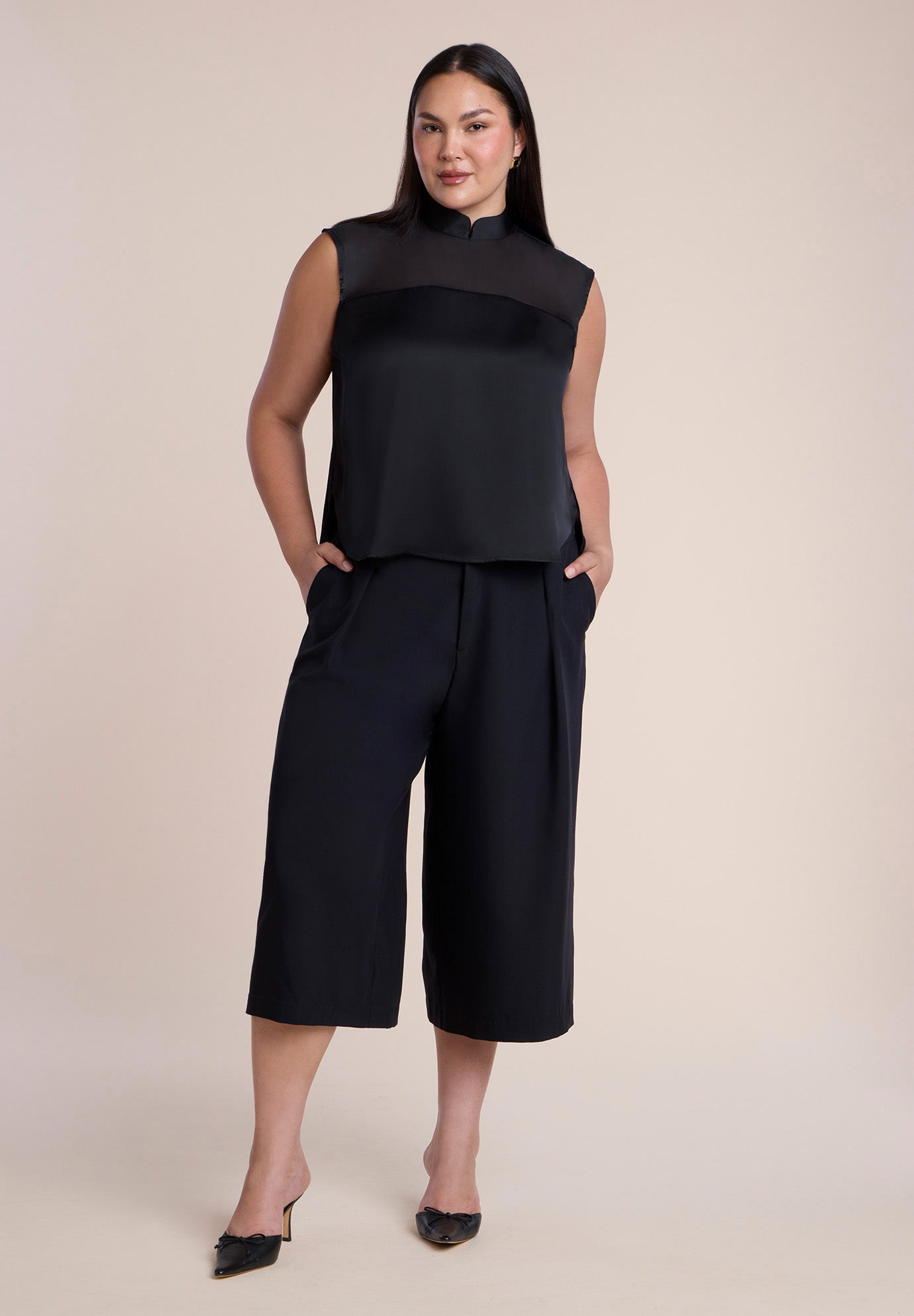 High Neck Sleeveless Top image number 2
