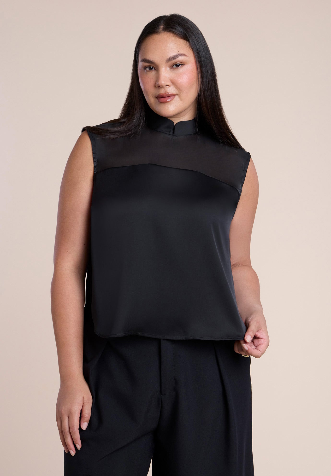 High Neck Sleeveless Top image number 0
