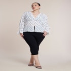 Printed Puff Sleeve Top image number 2