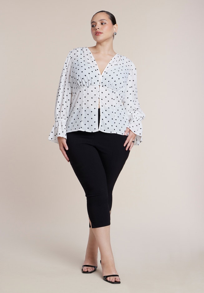 Printed Puff Sleeve Top image number 2