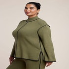 Tipping Detail Mock Neck Sweater image number 0