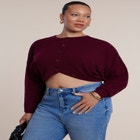 Extended Placket Cropped Cardigan image number 2