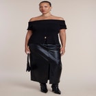 Off The Shoulder Short-Sleeve Sweater image number 2