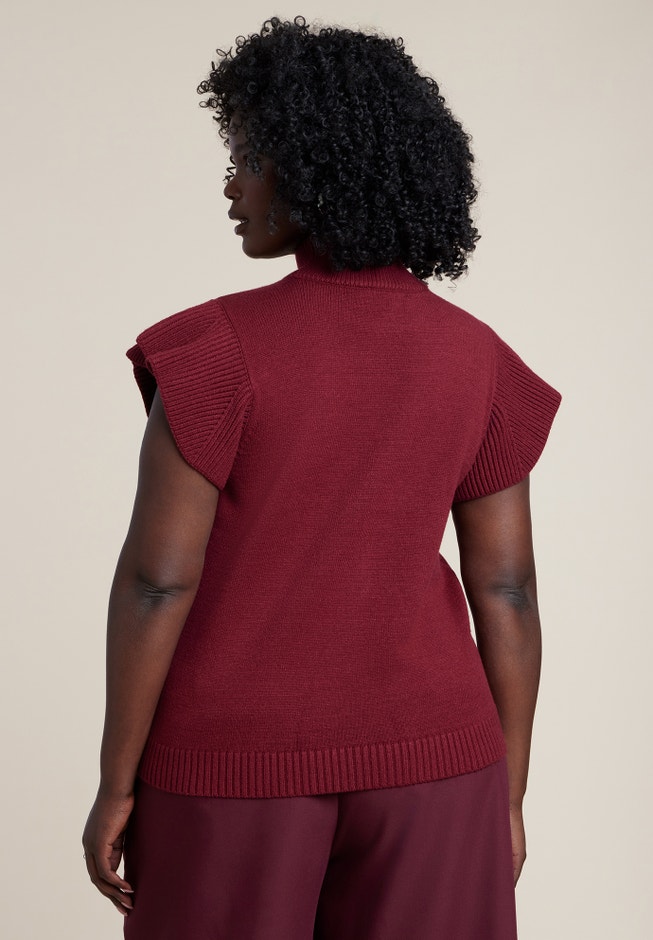Ruffle Sleeve Sweater image number 1