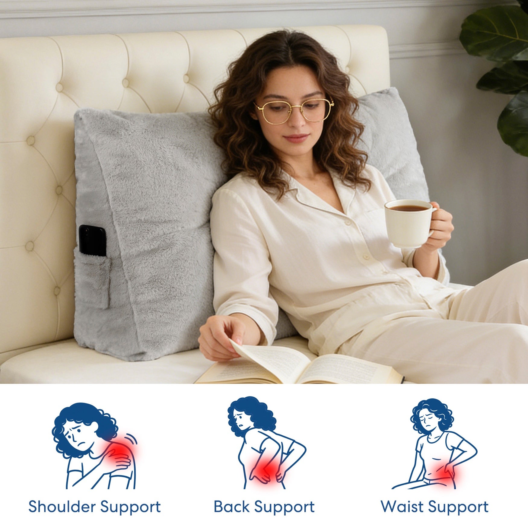 Plush Pillow Headrest image number 3