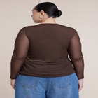 Mesh Draped Waist Top image number 1