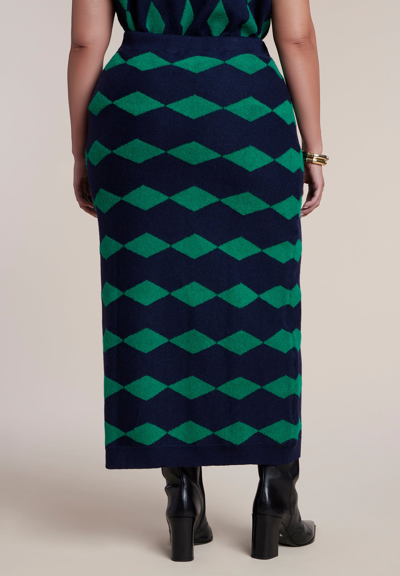 Intarsia Sweater Maxi Skirt image number 2