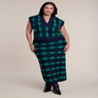 Intarsia Sweater Maxi Skirt image number 0
