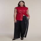 Faux Leather Pull-On Track Pant image number 0