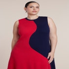 Colorblocked Intarsia Knit Maxi Dress image number 2