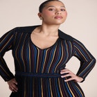 Pleated Knit Midi Dress image number 3