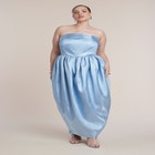 Liquid Satin Strapless Maxi Dress image number 2