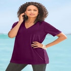 Plus Size Cotton Ultimate V-Neck Tee image number null