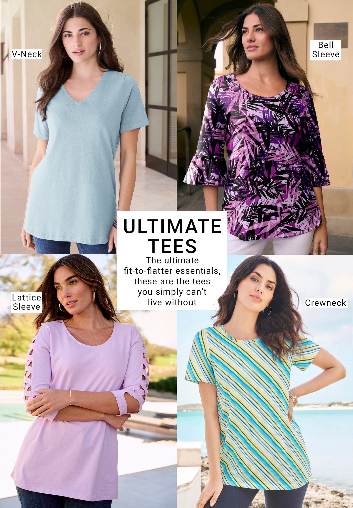 Plus Size Ultimate Cotton Crewneck Short Sleeve Swing Tee image number 3