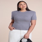 Power Shoulder Knit Top image number 0