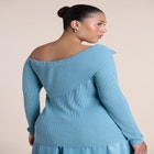 Ribbed Off The Shoulder Sweater image number 1