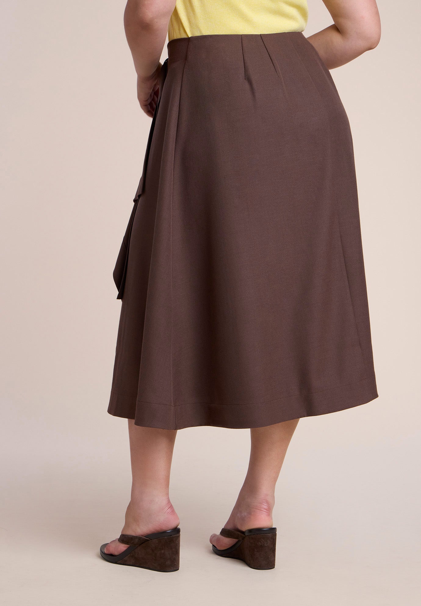 Adjustable Wrap Midi Skirt image number 2