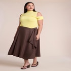 Adjustable Wrap Midi Skirt image number 0
