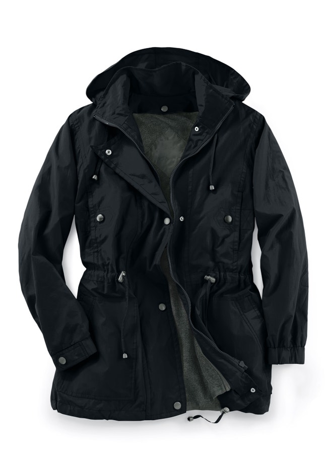 Taslon&reg; Anorak Jacket with Removable Fleece Lining image number 1