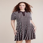 Wavy Stripe Sweater Mini Dress image number 2