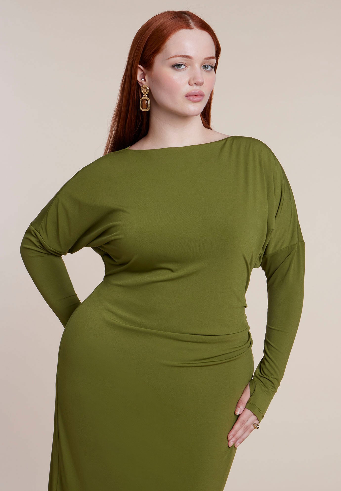 Low-Back Jersey Maxi Dress image number 2