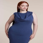 Scarf-Detail Sweater Maxi Dress image number 3