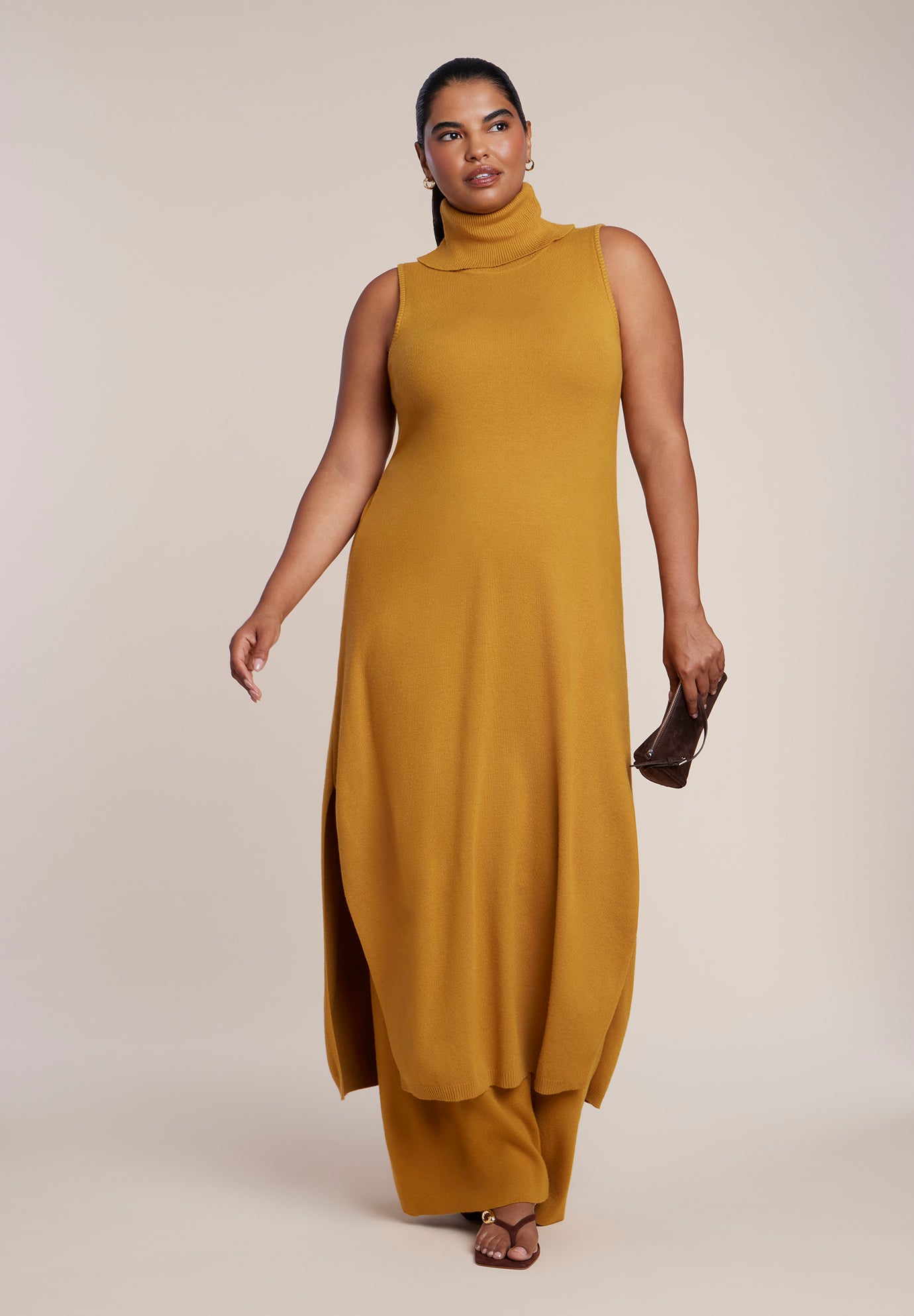 Turtleneck Sweater Maxi Dress image number 0