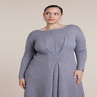 Pleat Detail Sweater Midi Dress image number 2