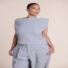 Wide-Neck Suiting Top image number 0