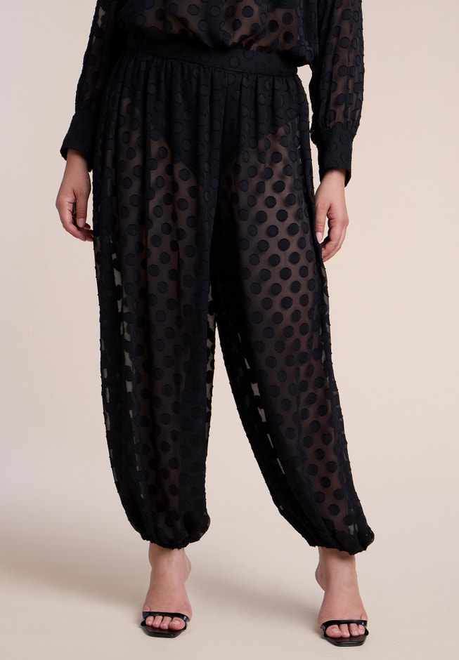 Sheer Polka Dot Balloon Pant image number 1