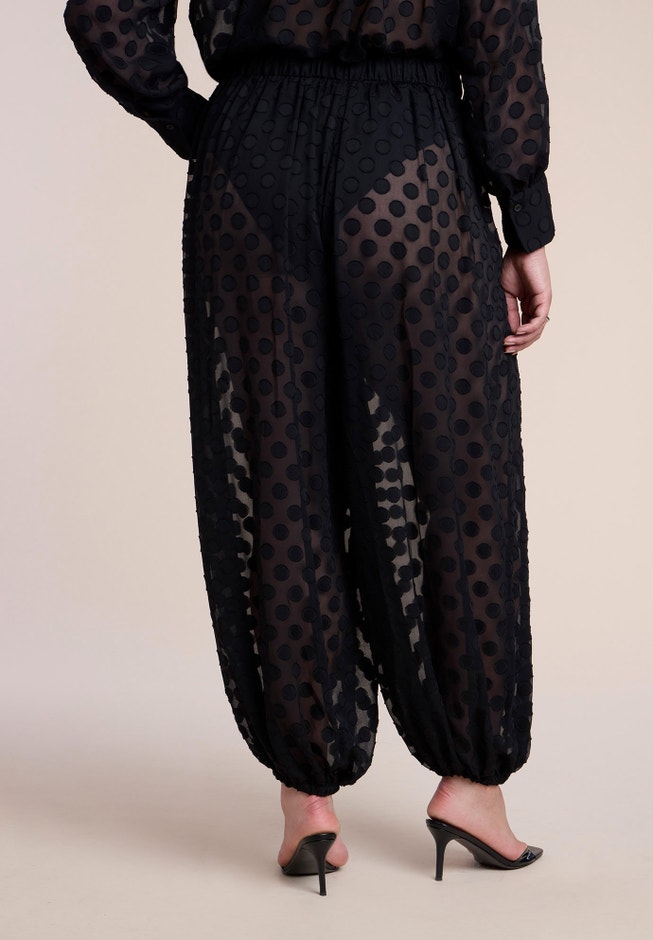 Sheer Polka Dot Balloon Pant image number 2