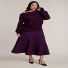 Off The Shoulder Oversized Sweater image number 2