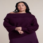 Off The Shoulder Oversized Sweater image number 0