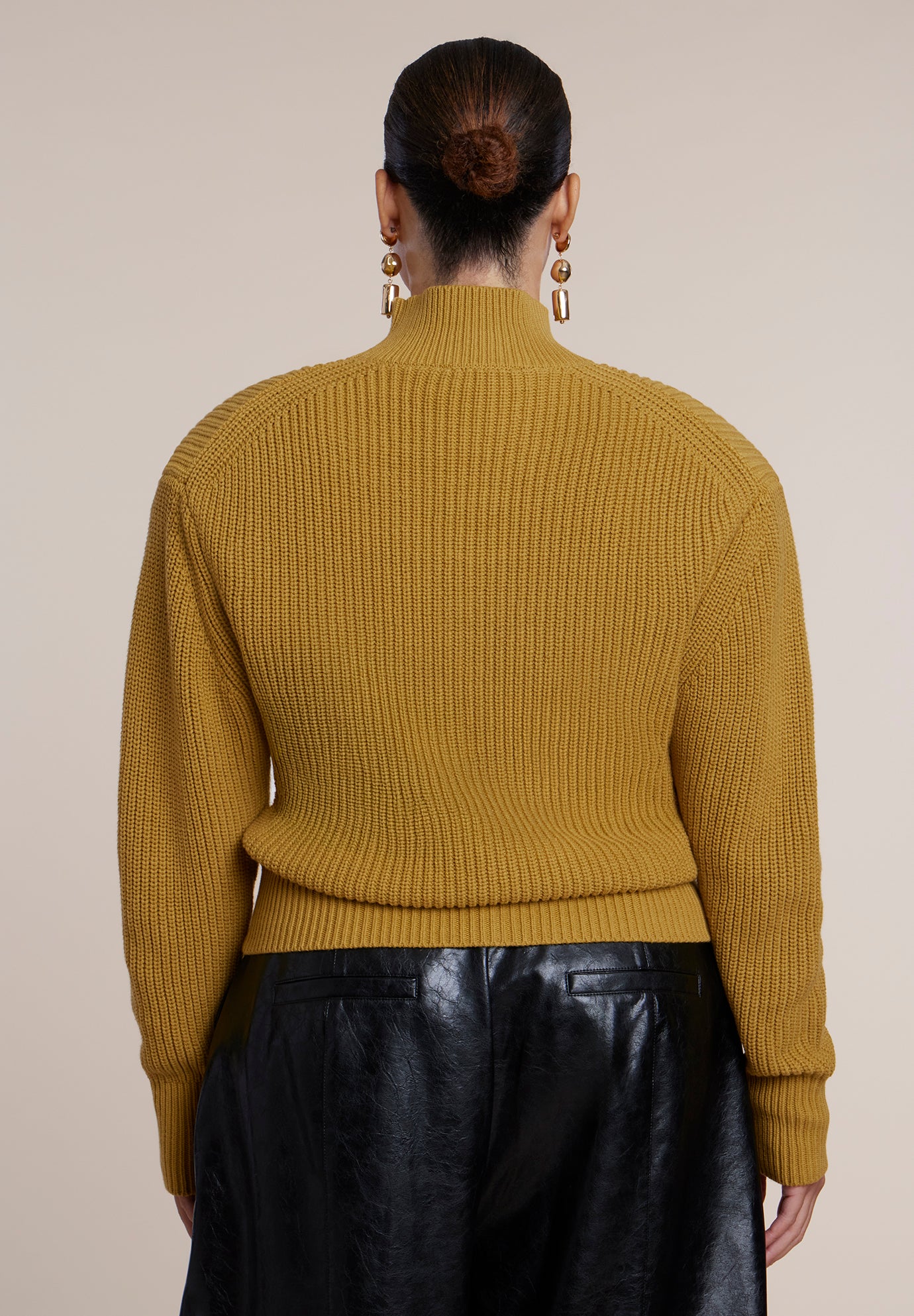 Power Shoulder Mock Neck Sweater image number 1