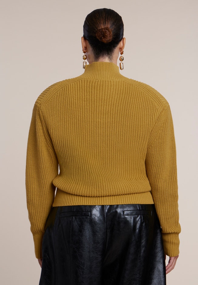 Power Shoulder Mock Neck Sweater image number 1