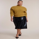 Power Shoulder Mock Neck Sweater image number 2
