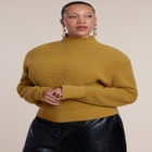 Power Shoulder Mock Neck Sweater image number 0