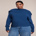 Plunging Back Sweater image number 1
