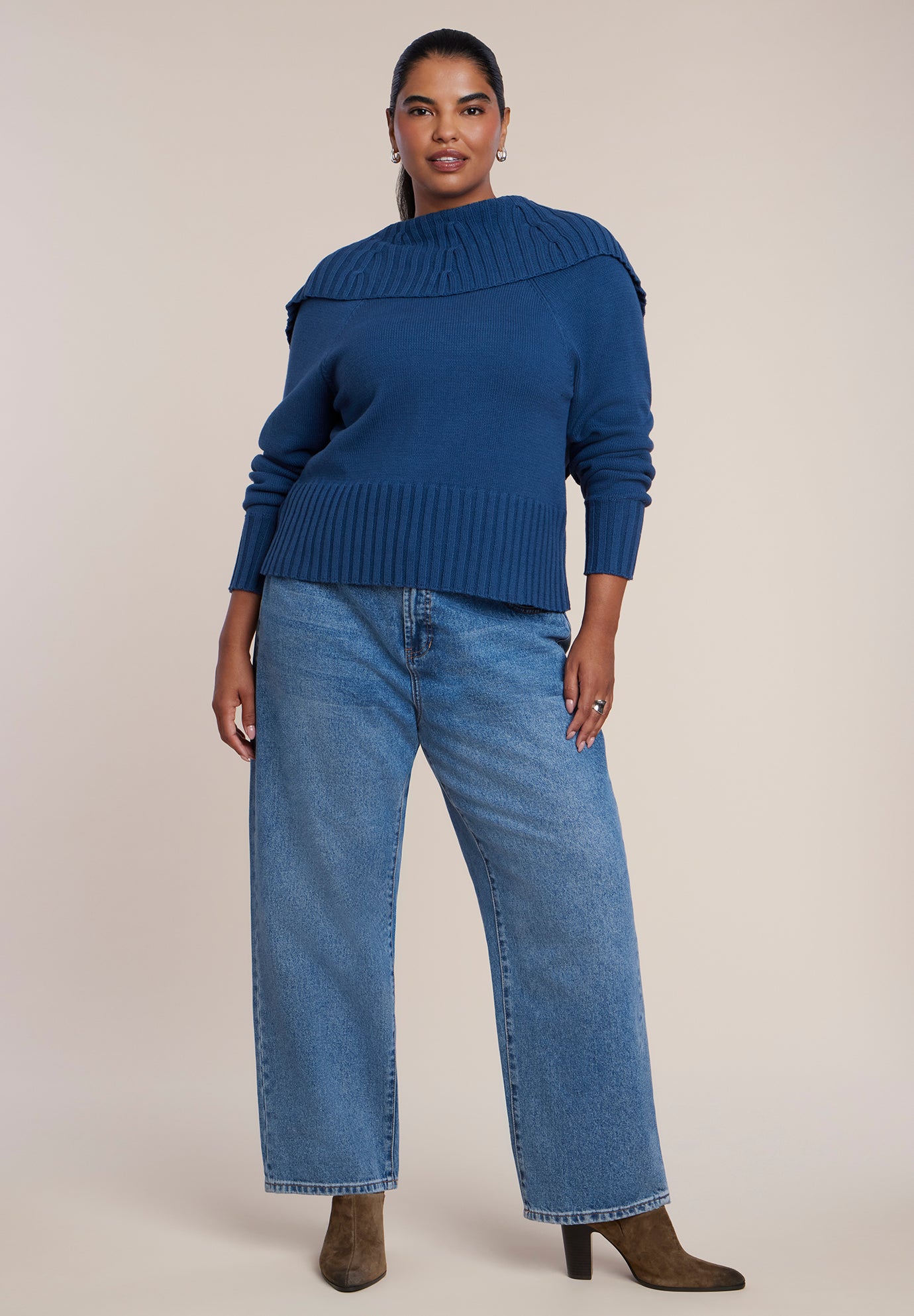 Plunging Back Sweater image number 2