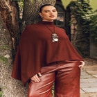 Asymmetric Turtleneck Cape image number 0