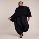 Asymmetric Turtleneck Cape image number 2